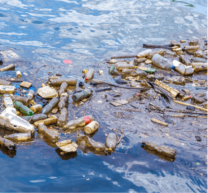 Polluted ocean
