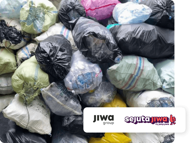 Bagged waste collected from Jiwa Group and Sejuta Jiwa